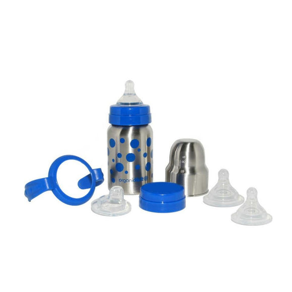 OrganicKidz Baby Grows Up Stainless Steel Bottle Set 9oz - fifibaby