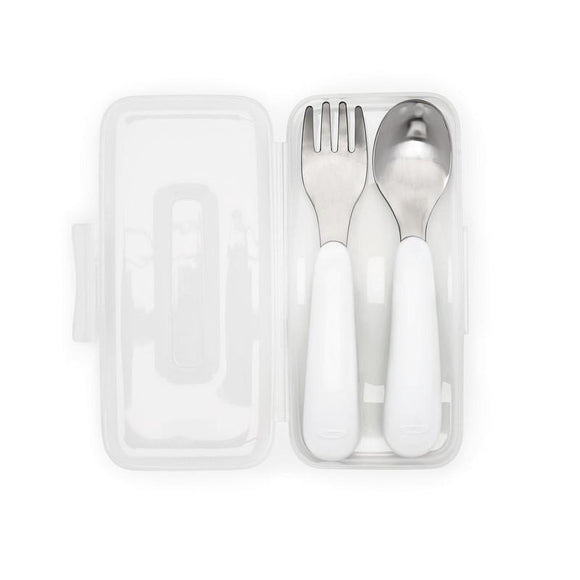 oxo tot On-the-Go Fork & Spoon with Travel Case - fifibaby