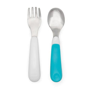 oxo tot On-the-Go Fork & Spoon with Travel Case - fifibaby